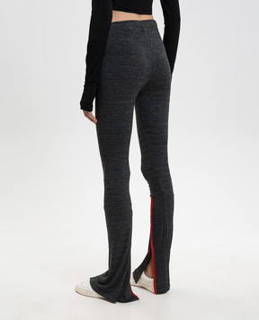 Off-White Grey melange leggings with logo OWCD02CF25JER001