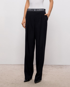 Casablanca Black wool pants WPF26TR44802