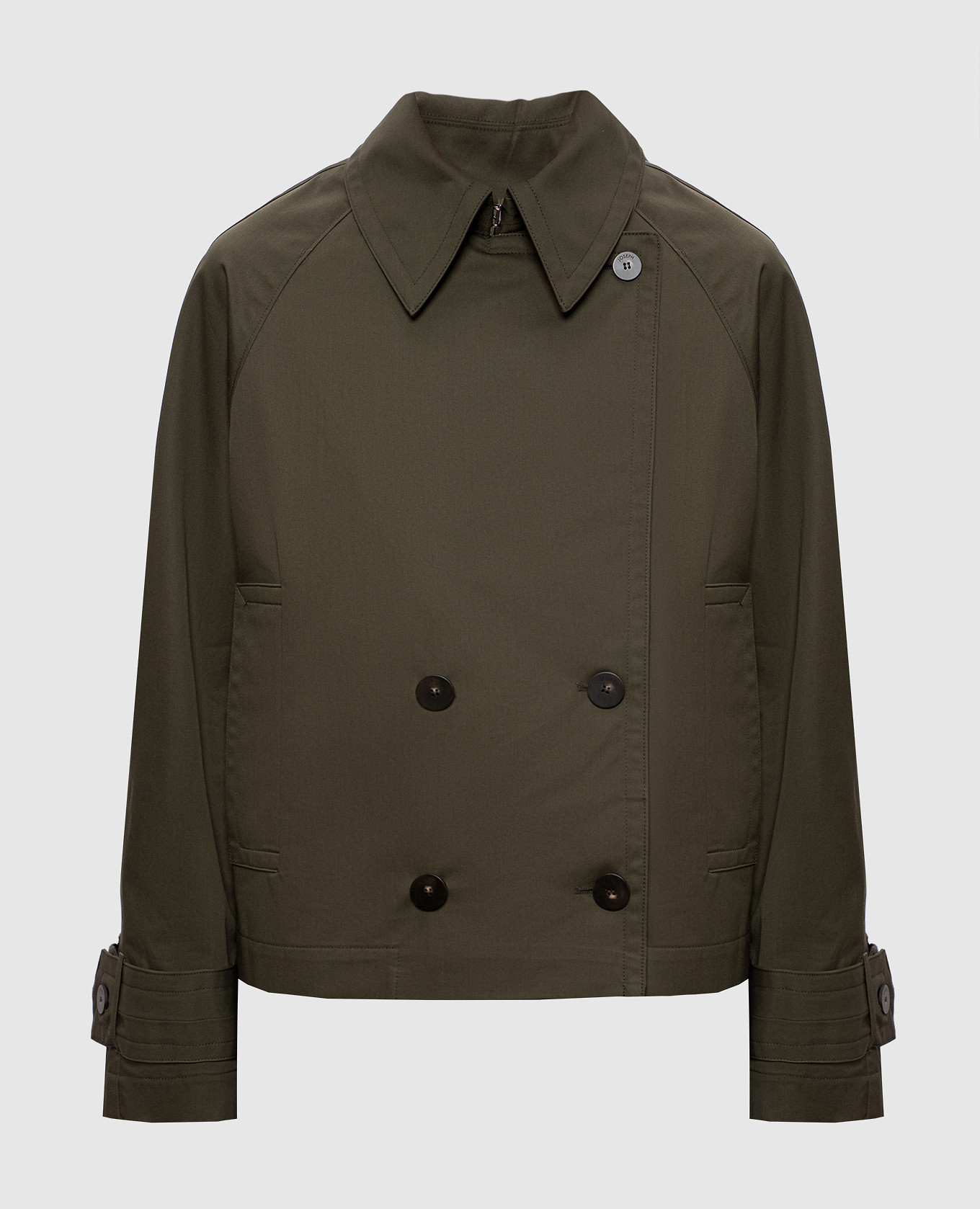 Green cropped trench coat Zago