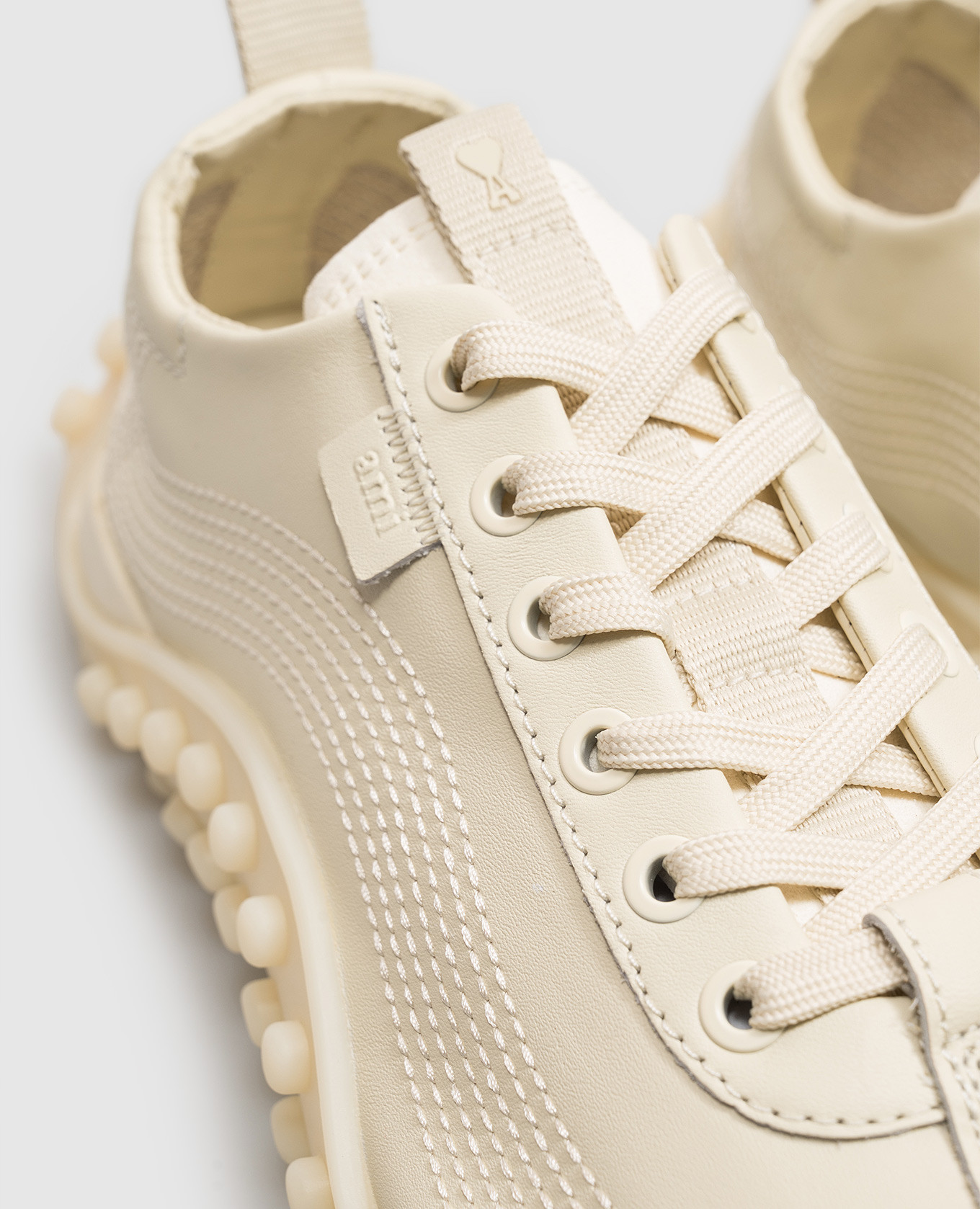Mirage ivory leather sneakers Ami Paris 5