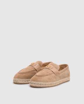 Valentino Palm Avenue beige suede espadrilles 8Y2S0K00CKQ