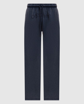 Off-White Blue sweatpants with logo print 44MCH05AS26F003