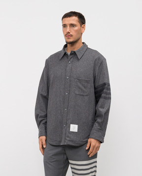 Thom Browne Gray wool and cashmere shirt jacket MJO055A06393
