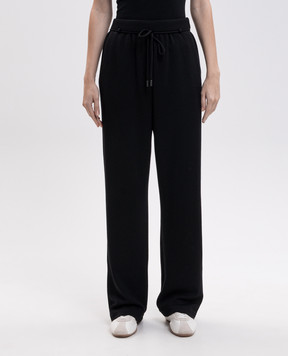 Max Mara Black FELTRE wool sweatpants MXMFELTRE