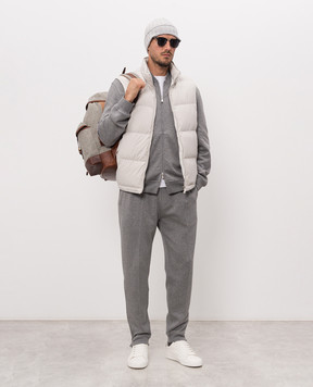 Brunello Cucinelli Melange grey joggers MM8313263G