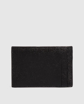 Saint Laurent Black leather cardholder with logo monogram 5823051GF0J