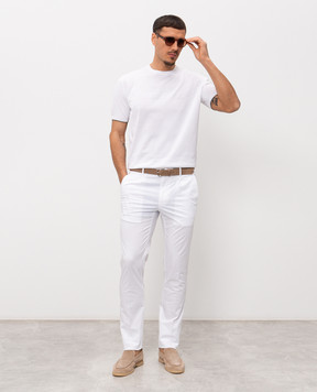 Stefano Ricci White T-shirt with monogram pattern K616448G10F26115