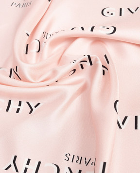 Givenchy Pink Shadow silk scarf with logo 710009495005