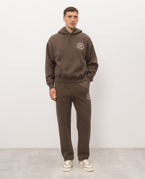 Sporty & Rich Brown insulated tracksuit with logo print ST11083244BR03PA08783m