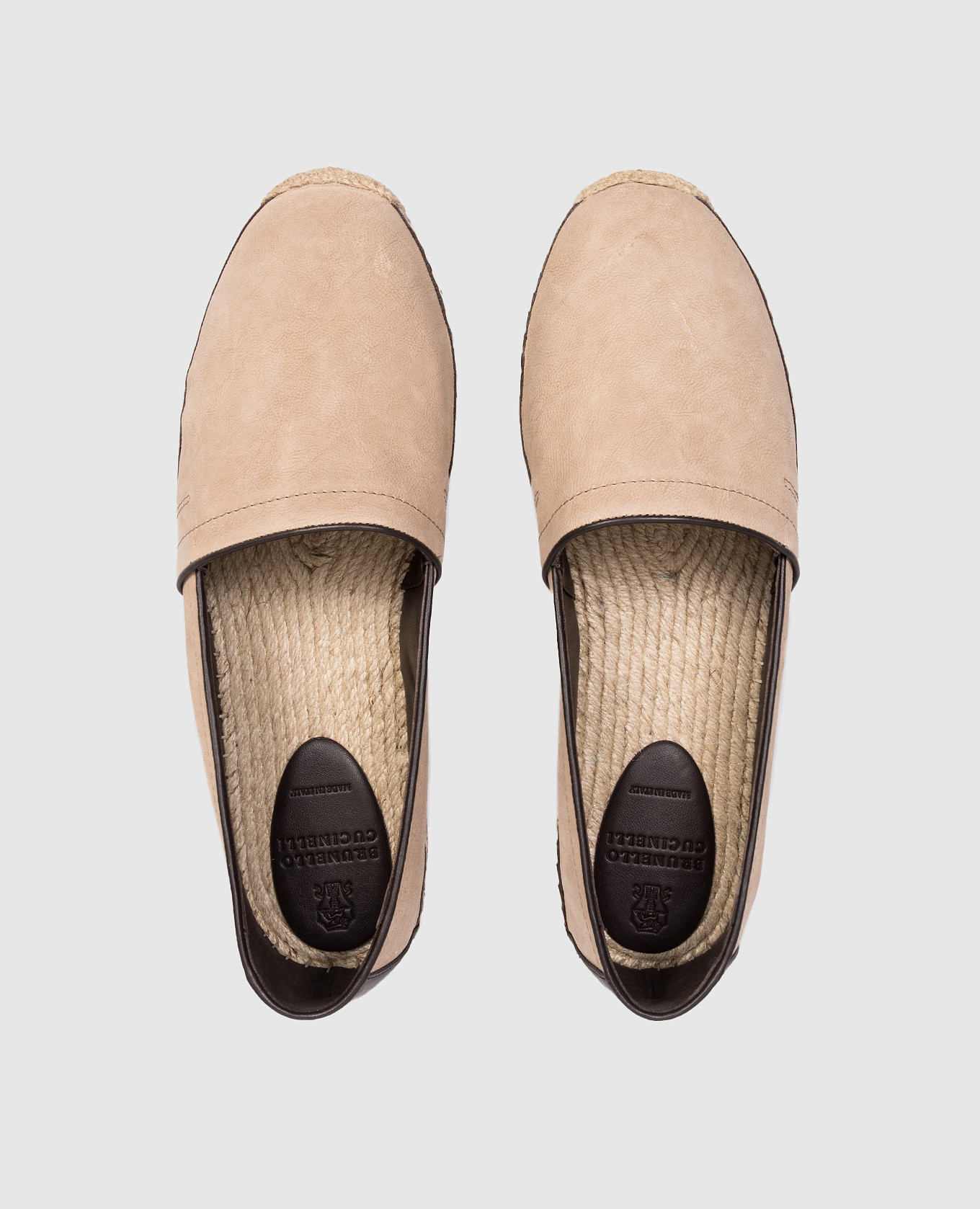 Beige nubuck espadrilles Brunello Cucinelli 4