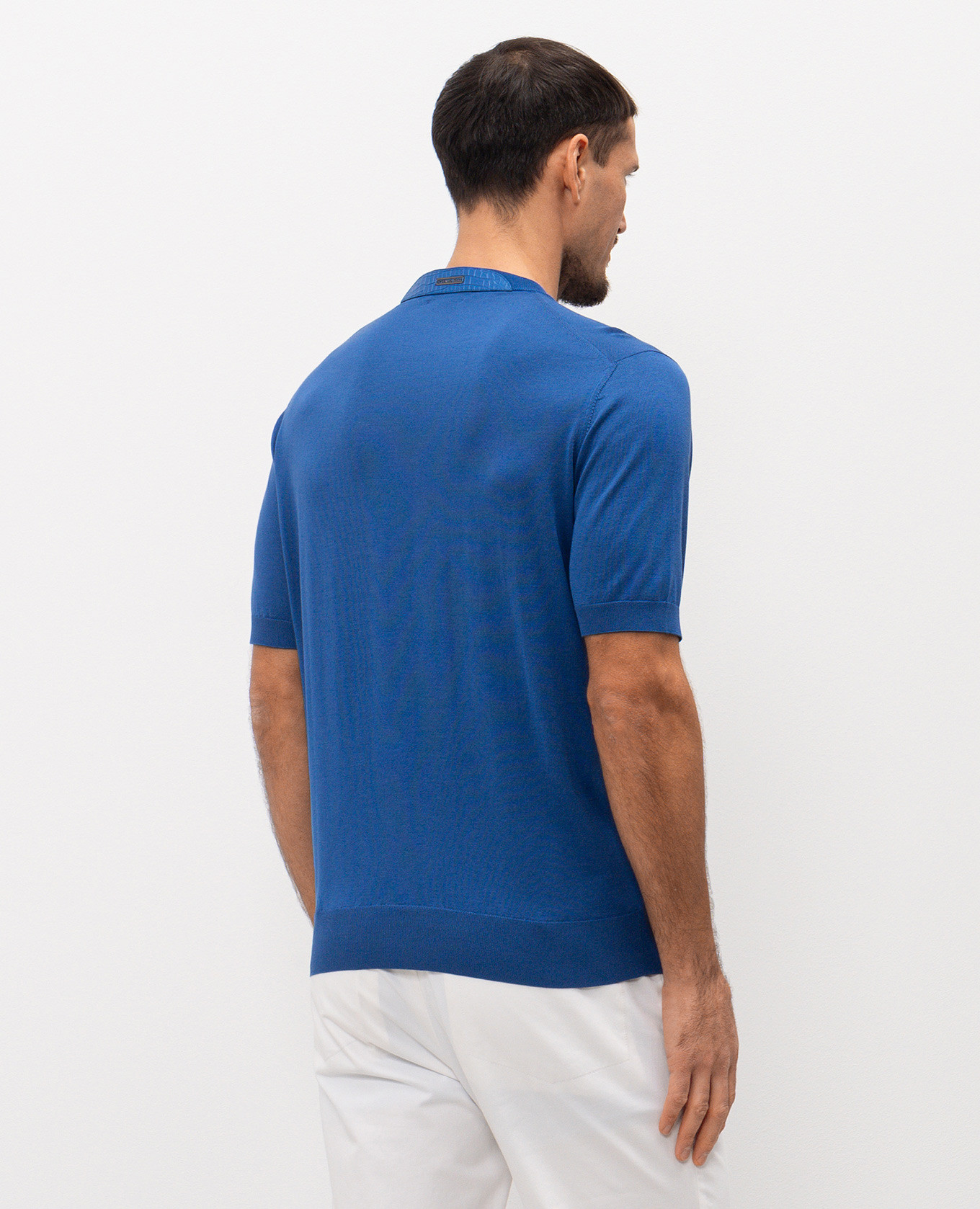 

Blue silk T-shirt Stefano Ricci