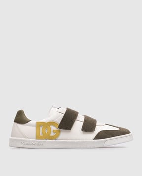 Dolce&Gabbana Children's white combination sneakers with DG monogram DA5254A42782736