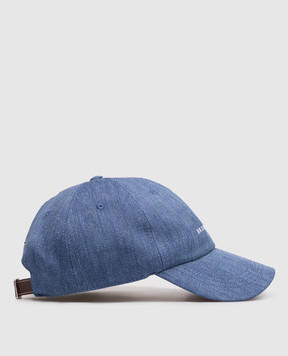 Brunello Cucinelli Blue linen and wool cap MZ4089850