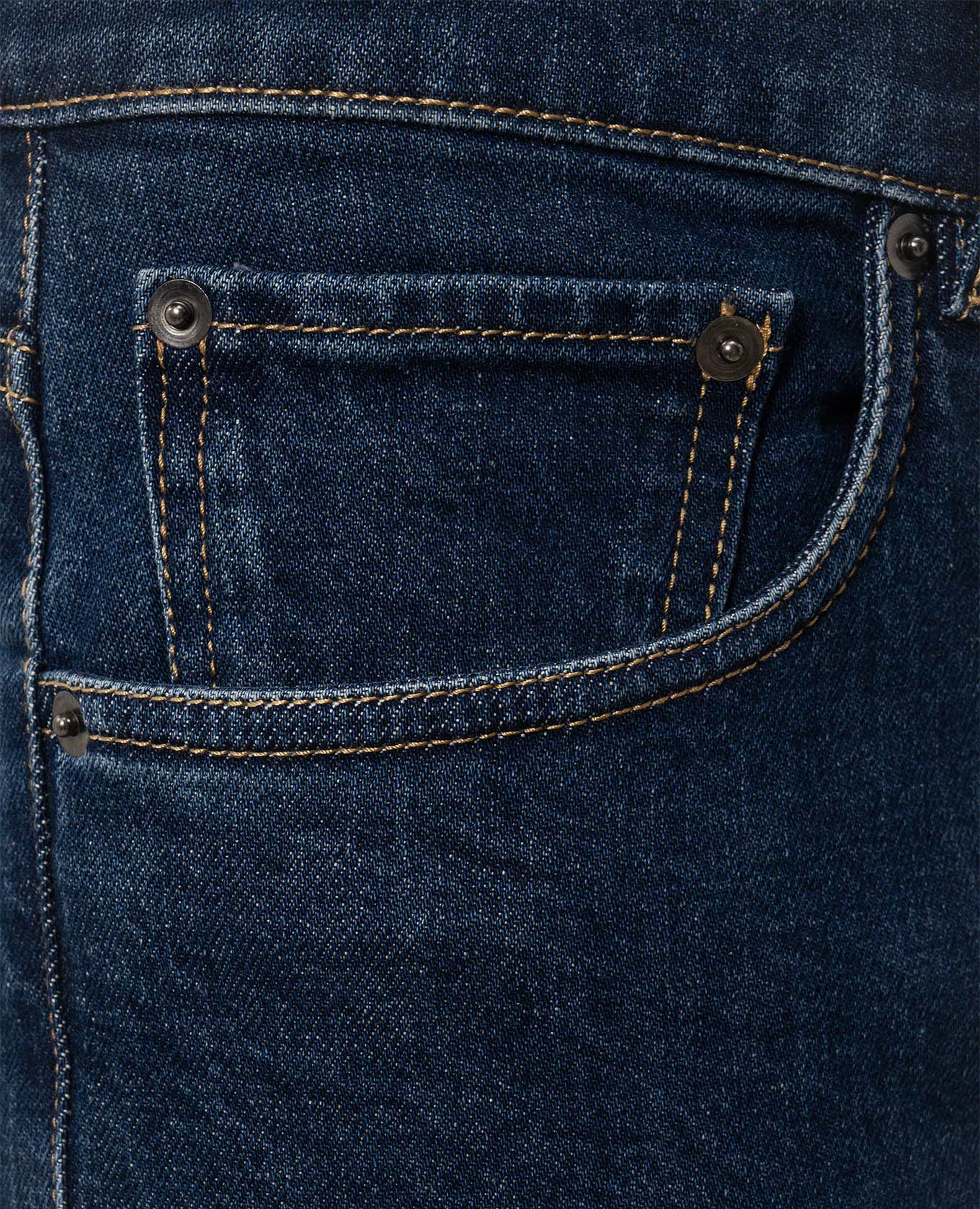 Blue jeans with logo patch Pini Parma 5