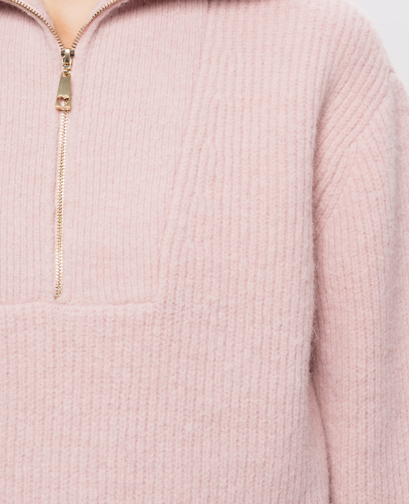 Pink wool sweater with zipper Twinset 5