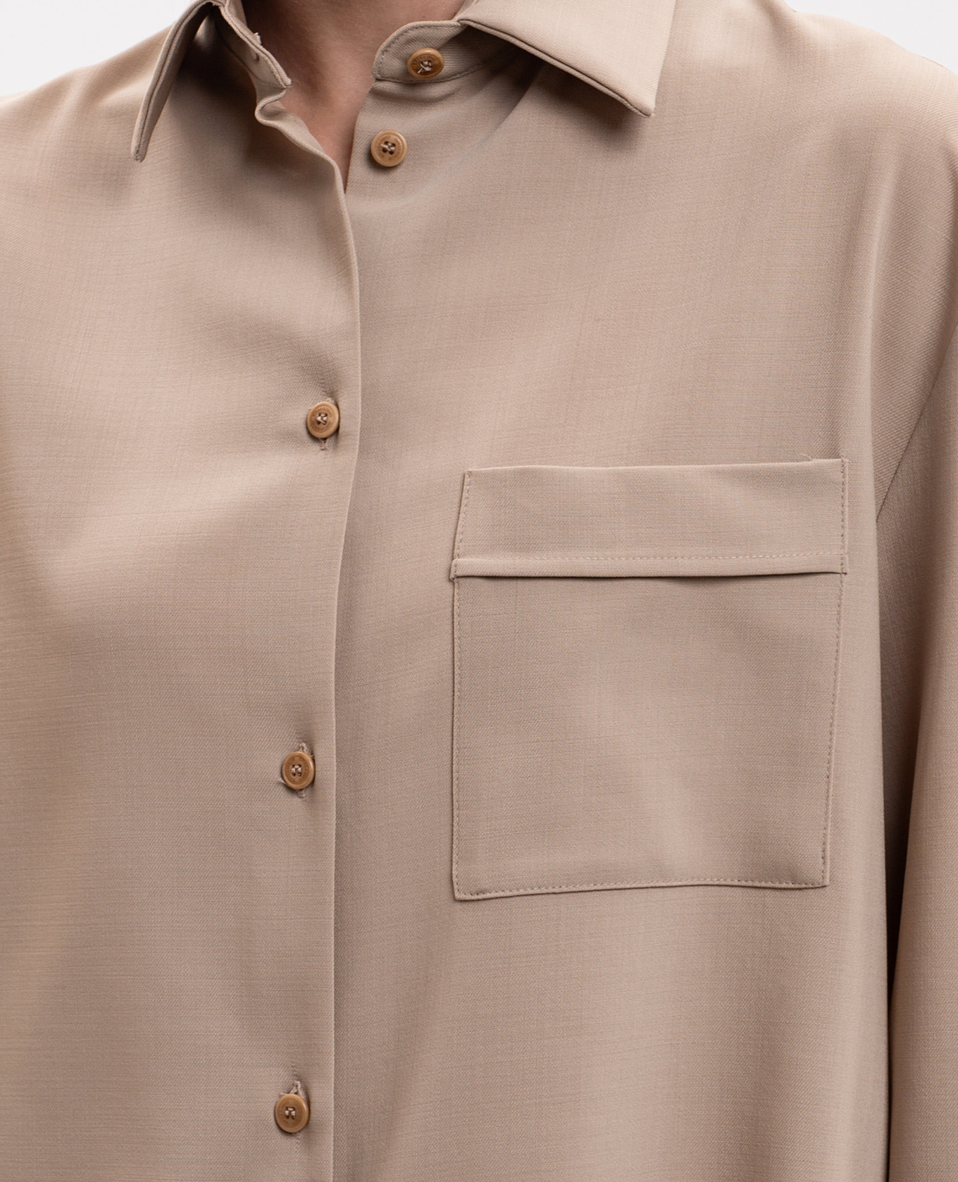 Beige wool shirt Ermanno Scervino 5