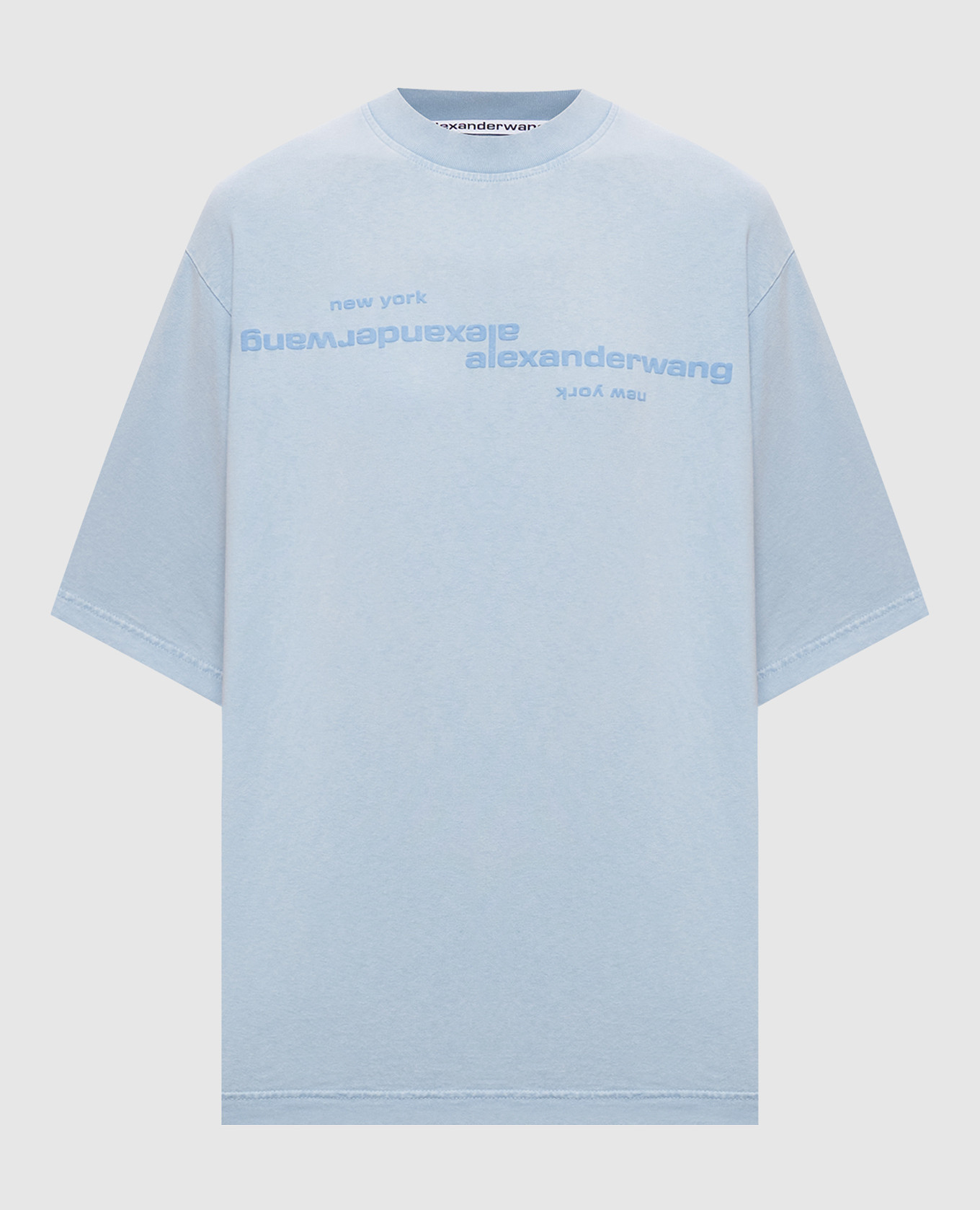 Blue T-shirt with logo print