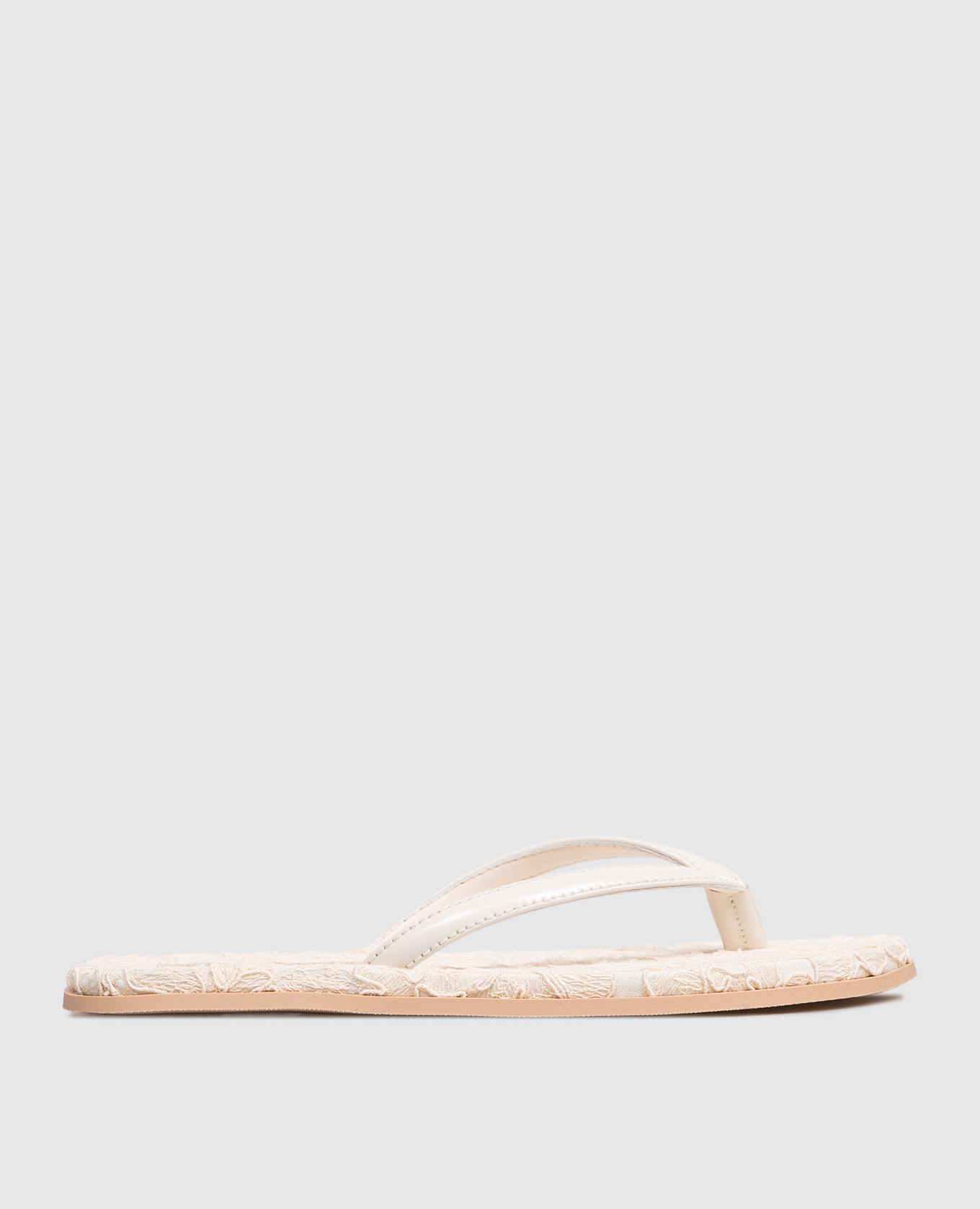 Beige patent leather flip-flops Ermanno Scervino