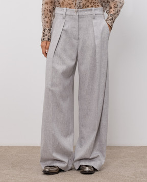Brunello Cucinelli Gray wool pants MP549P9307