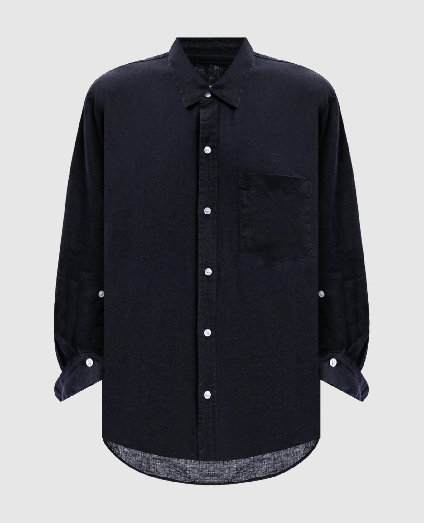 Chemise en lin bleu