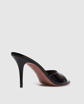 Amina Muaddi Elodie black patent leather mules 15S365683ELO