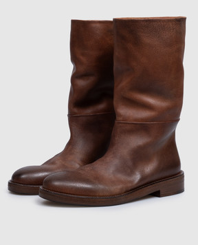 Marsell Brown leather Tubetto boots MW8760P027