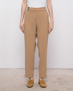 Peserico Brown pants with patch P0471801916