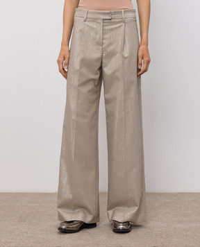 Brunello Cucinelli Beige wool pants MP517P8884