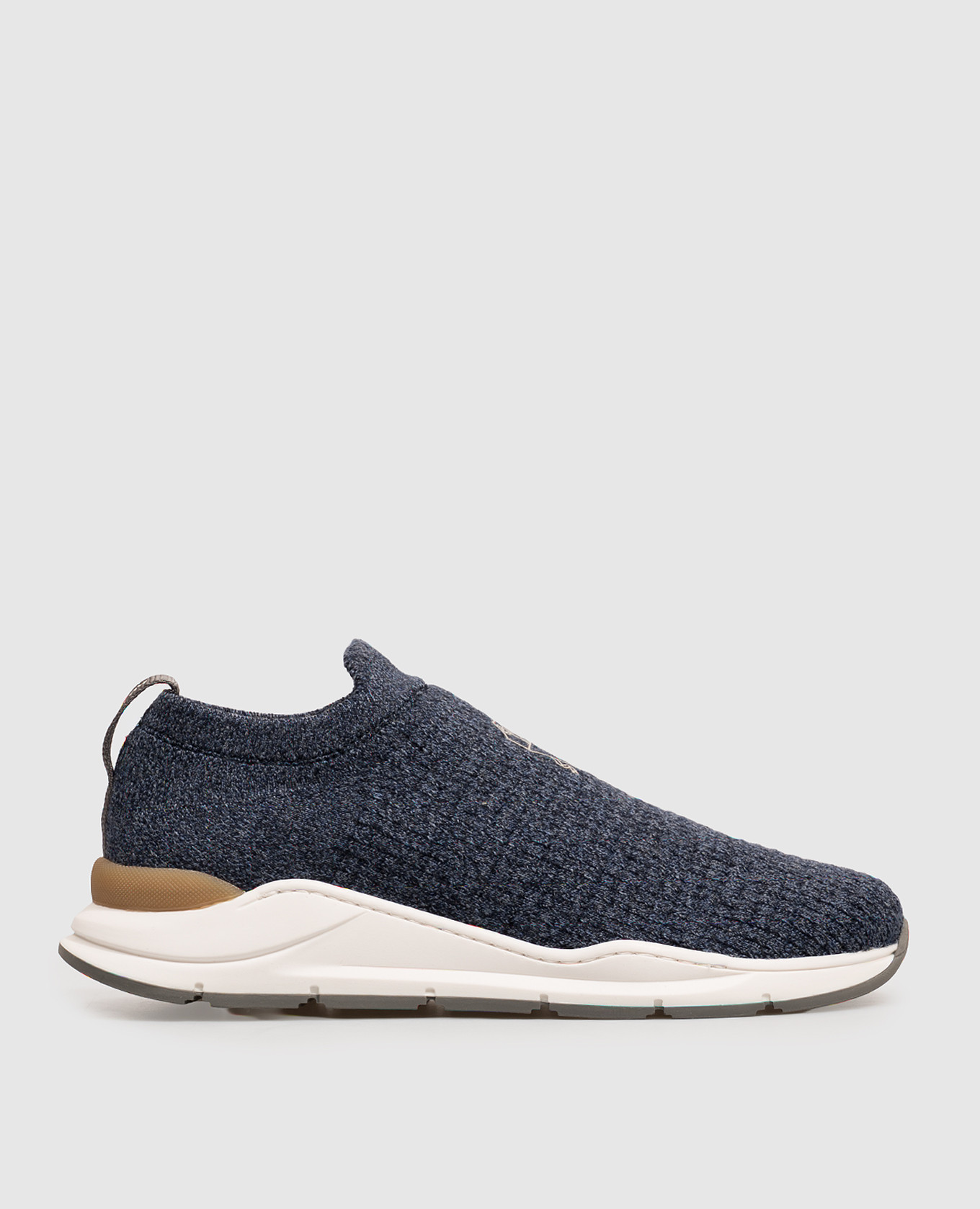 Children's blue wool sneakers Brunello Cucinelli