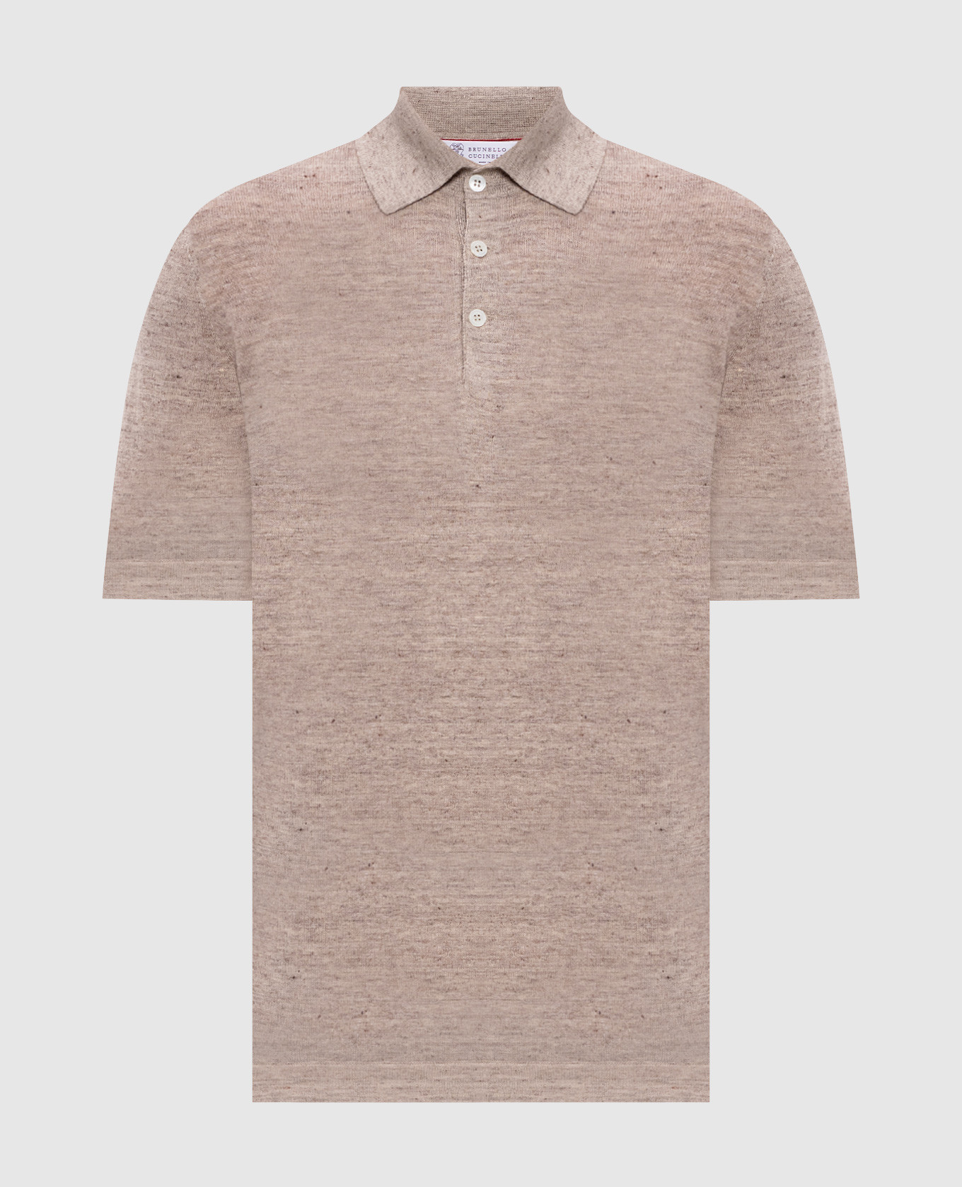 Beige polo with linen
