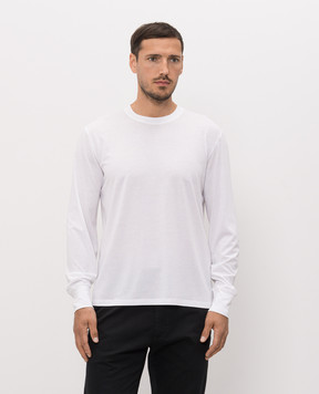 Tom Ford White longsleeve with embroidered monogram logo JCL006JMT012
