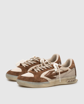 Off-White End Of Play brown combination sneakers OF05968210