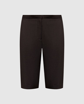 Loulou de Saison Brown ROBI wool Bermuda shorts ROBI