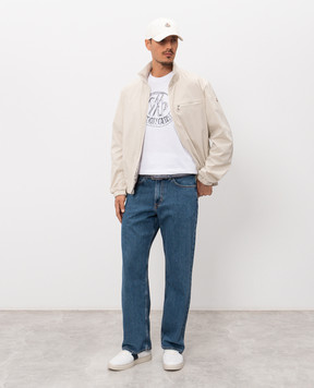 Moncler White T-shirt with embroidered logo L10918C0003589AUG