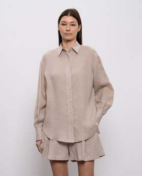 Brunello Cucinelli Beige linen shirt MA698MQ906
