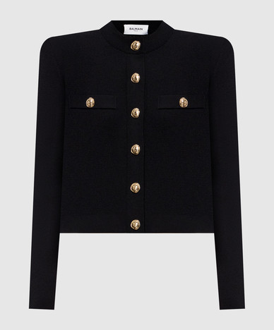 Zwart vest met accent op de schouders