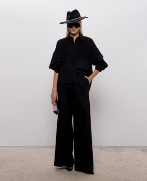 Ermanno Scervino Black wool pants D492P362XQQ