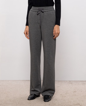 Peserico Grey insulated track pants with lurex P04963J00D02339