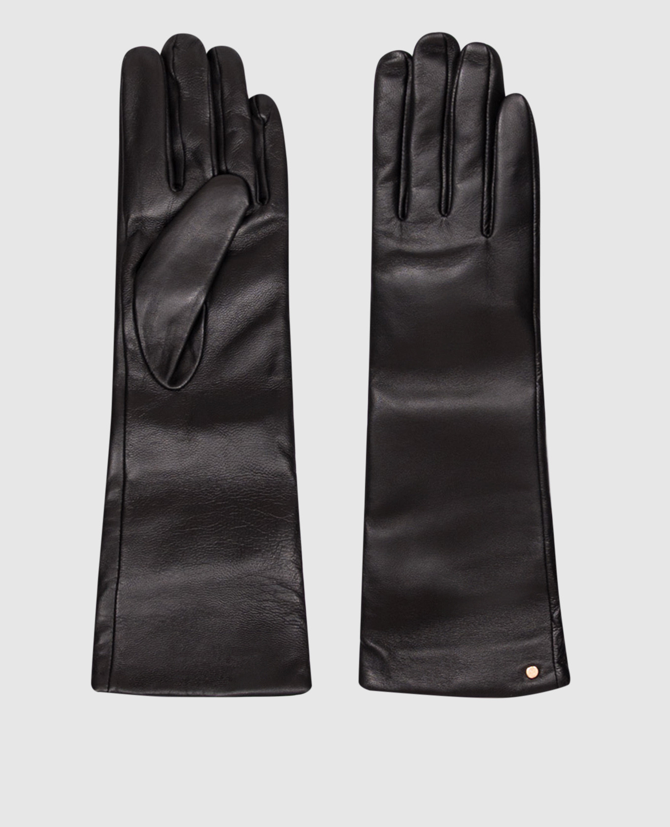 Black leather gloves