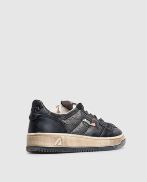 AUTRY Black leather Super Vintage sneakers AVLWAD03