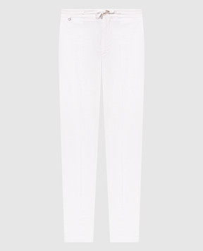 Stefano Ricci White linen pants M1T510011BLVI01S