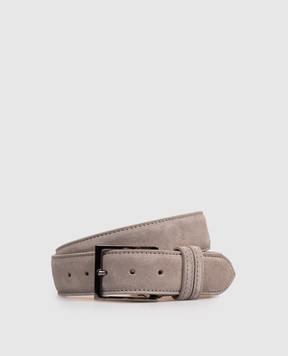 Cashmere&Whiskey Gray suede belt SUEDE