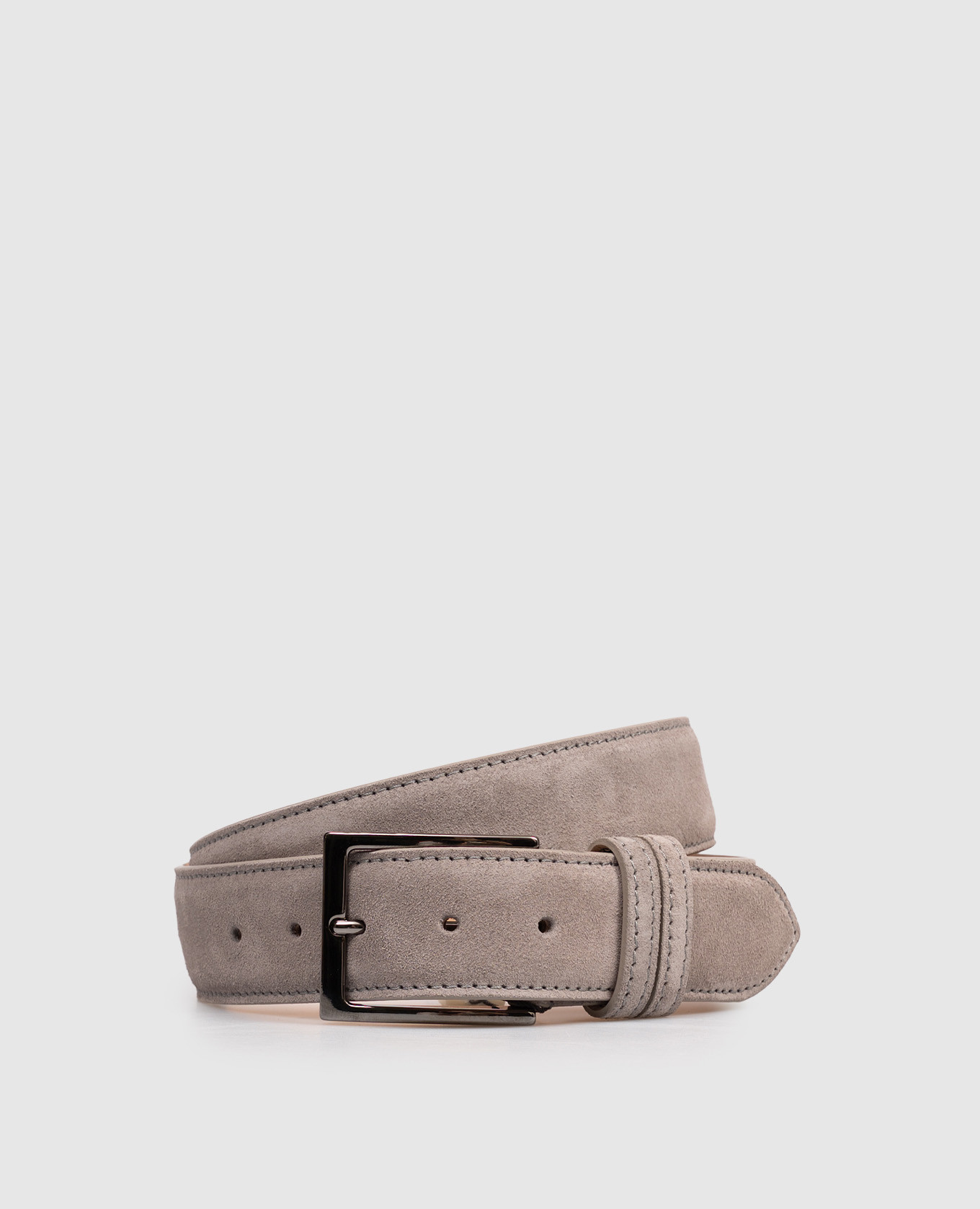 Gray suede belt