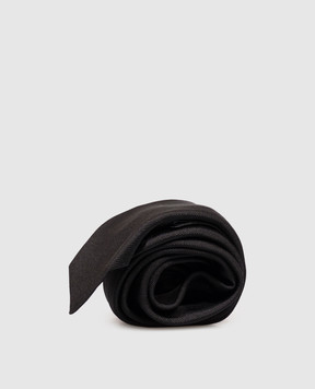 Saint Laurent Black silk tie 7200953Y043