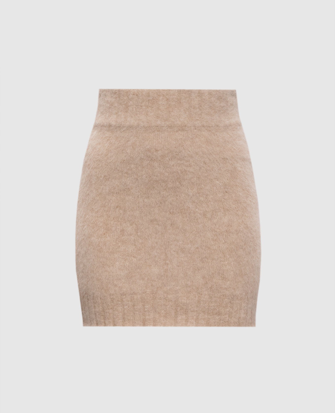 

Beige alpaca wool mini skirt Demiur