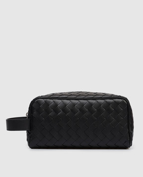 Bottega Veneta Black Intrecciato leather toiletry bag 729295VCPQ1
