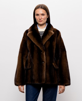 Fabio Gavazzi Brown mink fur coat FG2269PIVR