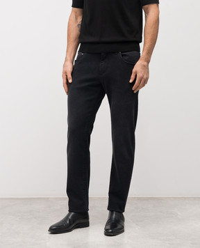 Dolce&Gabbana Black jeans with a worn effect GY07CDG8OX1