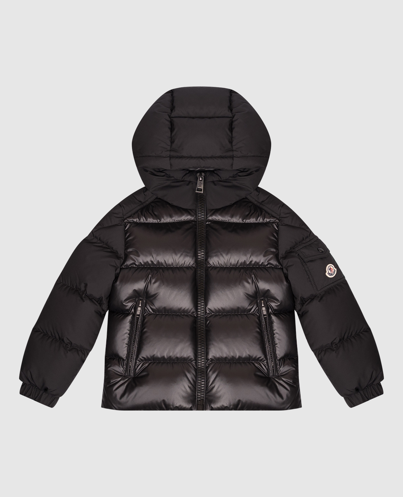 Children's black down jacket Hyoseris