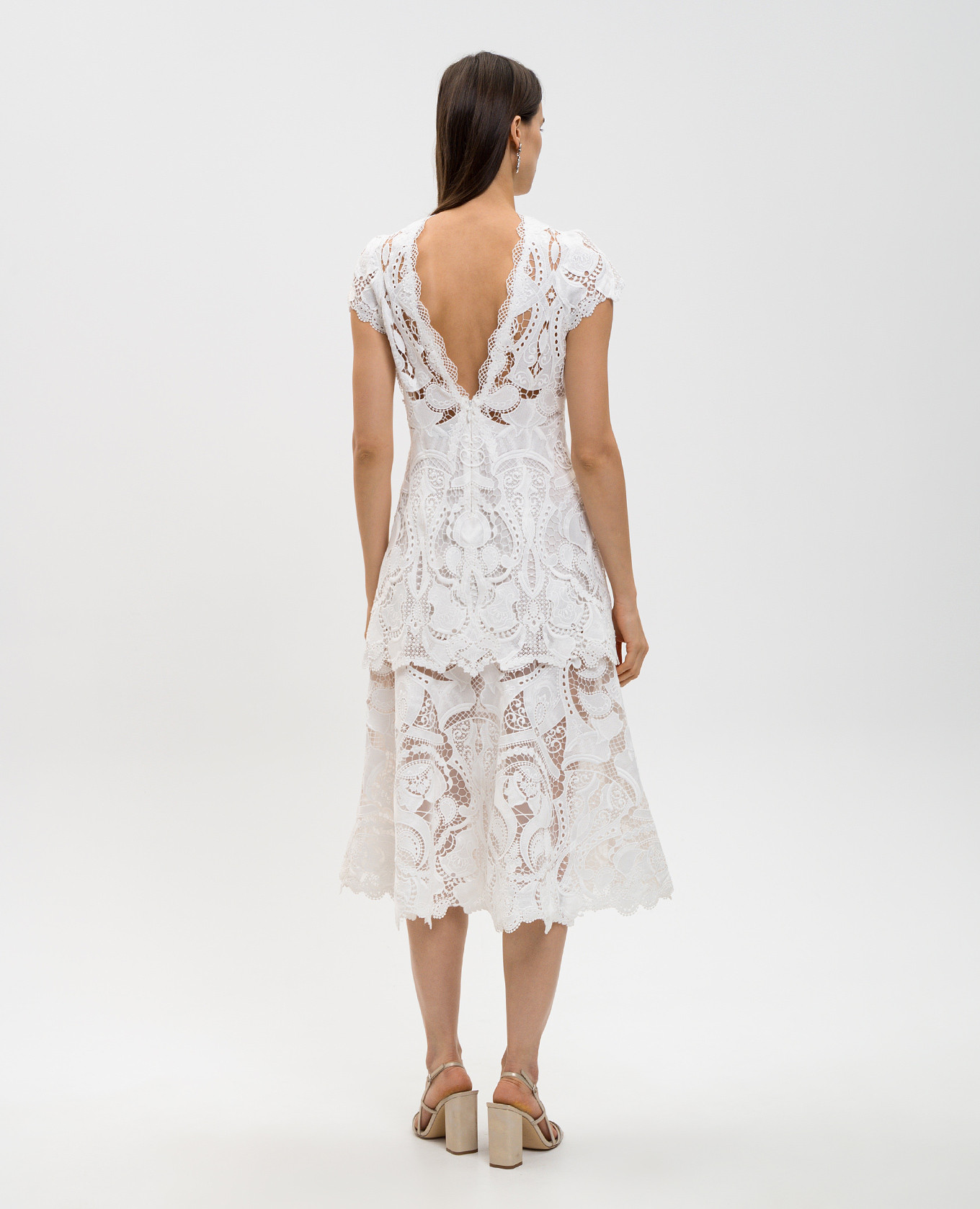 

Laura white lace midi dress Simkhai